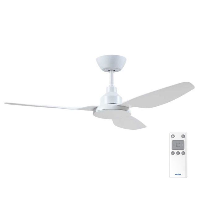 Glacier DC Ceiling Fan 48" with Remote by Ventair GLA1203WH