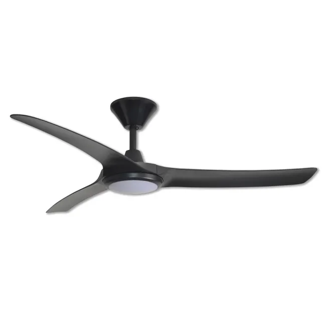 Hunter Pacific Aqua 3 52" IP66 DC Ceiling Fan and LED Light in Black AIPL112