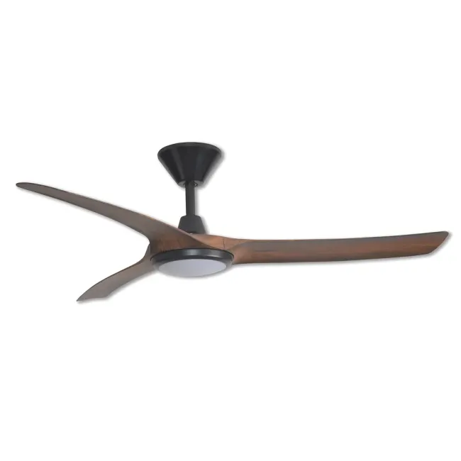 Hunter Pacific Aqua 3 52" IP66 DC Ceiling Fan and LED Light in Black & Koa Blades AIPL113