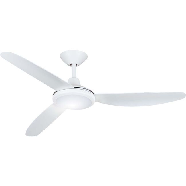 Hunter Pacific Polar 48" DC 3 Blade ABS Ceiling Fan with Dimmable 18W Tricolour LED Light and Remote Control P3BLXXX