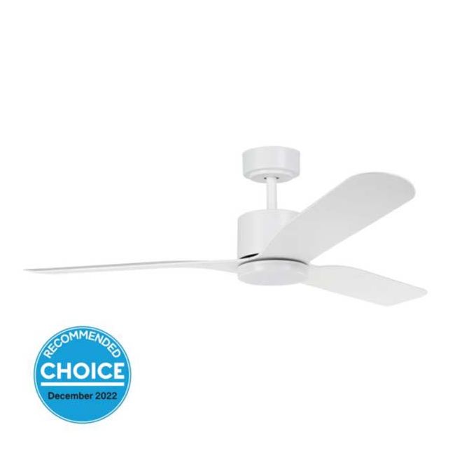 Iluka 52" DC Eglo Ceiling Fan with LED Light in White 20537801
