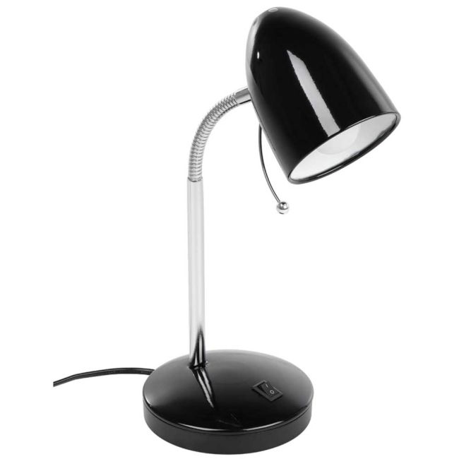 Lara Black E27 Table Lamp with Charger by Eglo