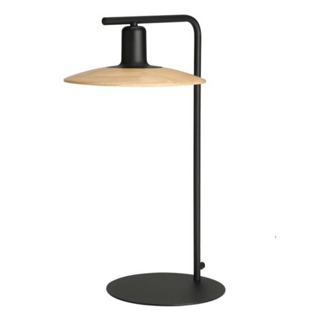 Mayazes Black and Wood LED Table Lamp by Eglo