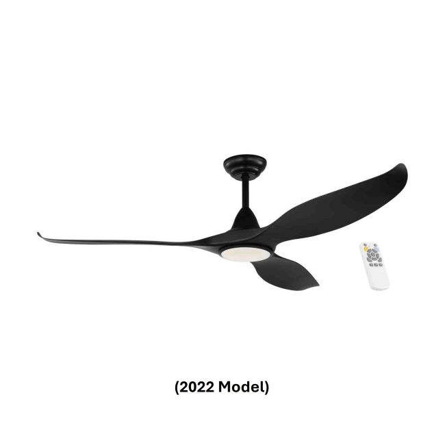 Noosa DC 60" Eglo Ceiling Fan & LED Light Matt Black (2022 Model)