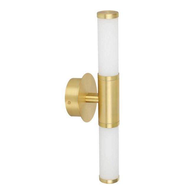 Palmera 1 Brass and Opal Glass 2 Light Wall Light by Eglo