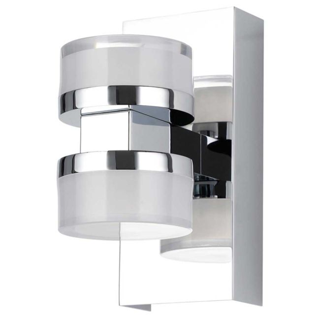 Romendo 2 Chrome LED Up and Down Wall Light by Eglo