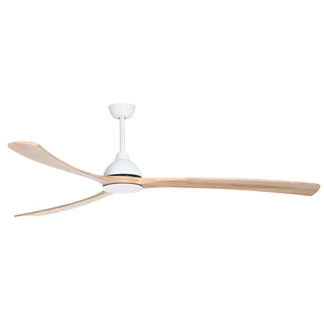 Sanctuary 86" DC Ceiling Fan in White with Natural by Fanco KF6020-119