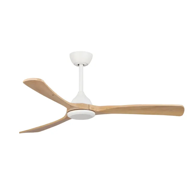 Sanctuary DC 52" Ceiling Fan in White with Natural by Fanco F6000-119