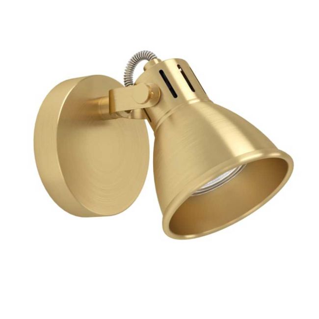 Seras Brushed Brass 1 Light 5W LED Spotlight by Eglo