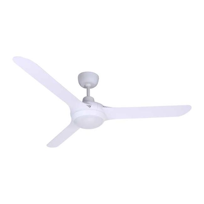 Spyda 56" AC 3 Blade Ventair Ceiling Fan with LED Light in White Satin SPY1423WH-L
