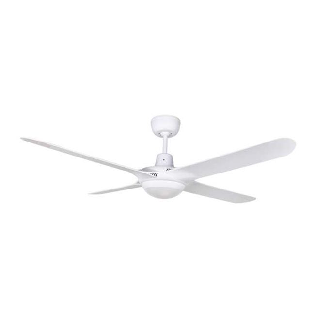 Spyda 56" AC 4 Blade Ventair Ceiling Fan with LED Light in White Satin SPY1424WH-L