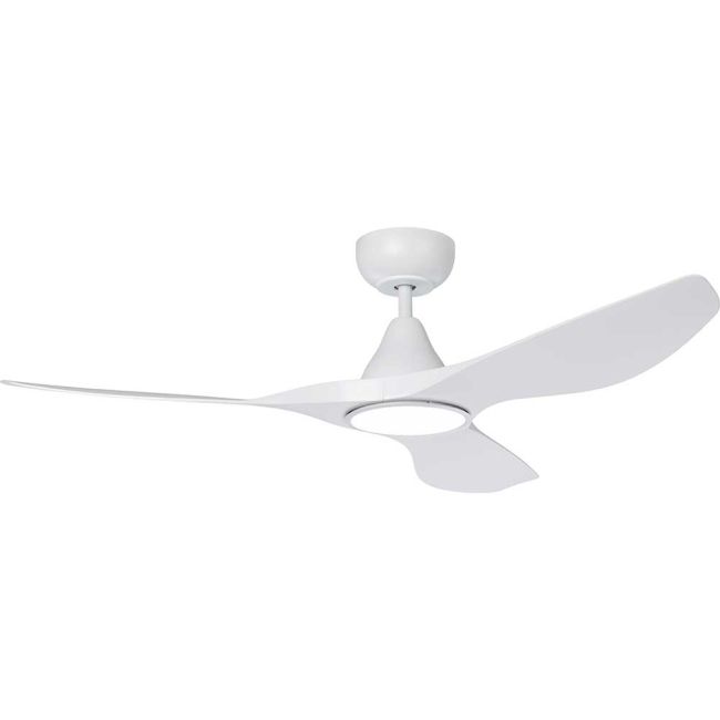 Surf 48" DC Ceiling Fan and LED Light in White by Eglo 20549701