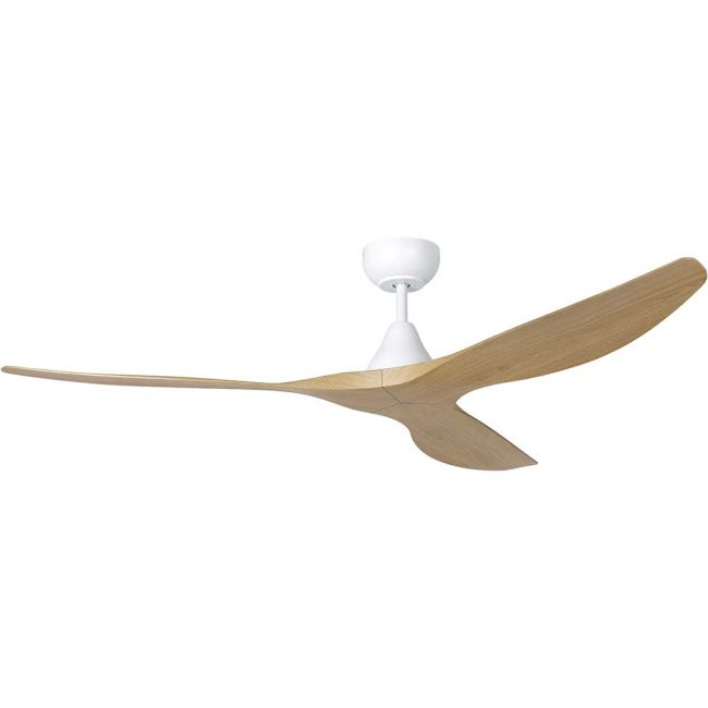 Surf 60" DC Ceiling Fan in White and Oak by Eglo 20550116