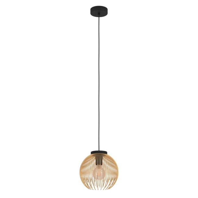 Venezuela Black and Gold 1 Light Pendant by Eglo