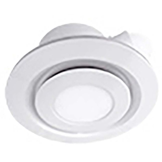 Ventair Airbus 200 Premium Quality Side Ducted Round Extra Low Profile Exhaust Fan with 10W LED Panel in White