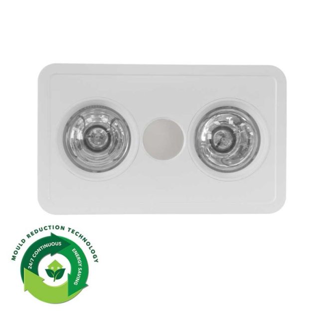 White Ventair Heatforce DC 2 Bathroom 3 in 1 Unit
